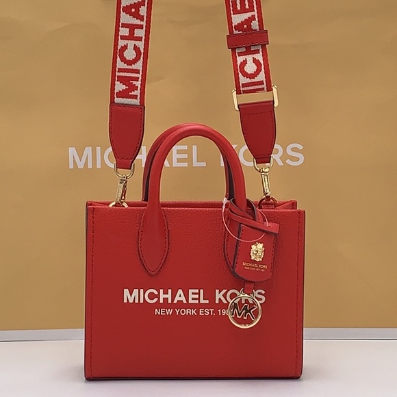 MICHAEL KORS Mirella Extra-Small
Shopper XBody Crossbody Bag Bright Red - Picture 4 of 14